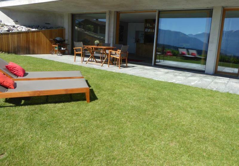 Casa Admisa, Spektakulaere Aussicht, Ski In And Out, Hochwertige Einrichtung, Valserstein Und Eiche Flims Eksteriør bilde